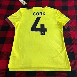 Burnley FC #4 Jack Cork 2023-24 Umbro Premier League Away Jersey